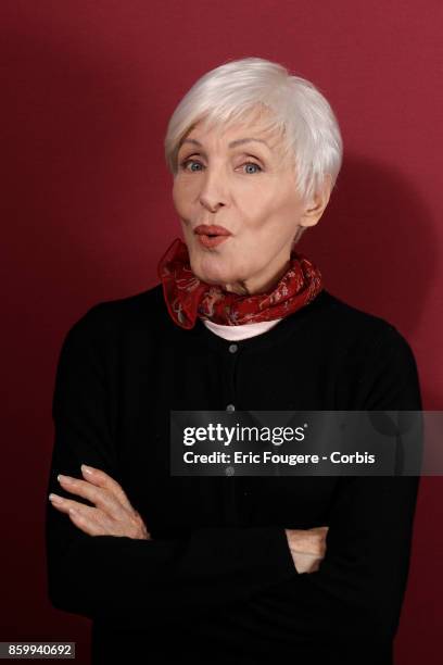 Nicole Croisille poses during a portrait session in Paris, France on .