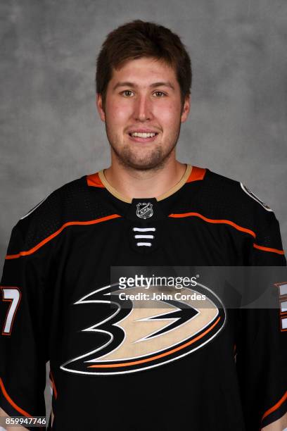 Nick Ritchie of the Anaheim Ducks poses for his official headshot for the 2017-2018 season on September 7, 2017 at Honda Center in Anaheim,...