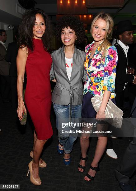 Actresses Sherri Saum, Jasika Nicole and Katrina Bowden attend the Conde Nast Traveler Hot List Party at Pranna on April 15, 2009 in New York City.