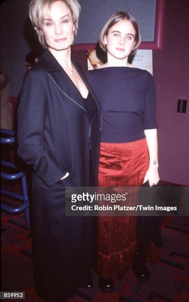 New York, NY. Jessica Lange and Alexandra Baryshnikov at the New York premiere of "Titus." Photo by Robin Platzer/Twin Images/Online USA, Inc.