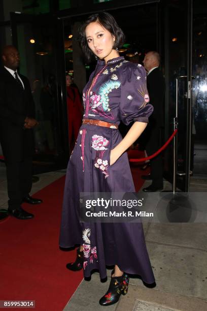 Betty Bachz attending the Muhammad Ali Tag Heuer launch party on October 10, 2017 in London, England.