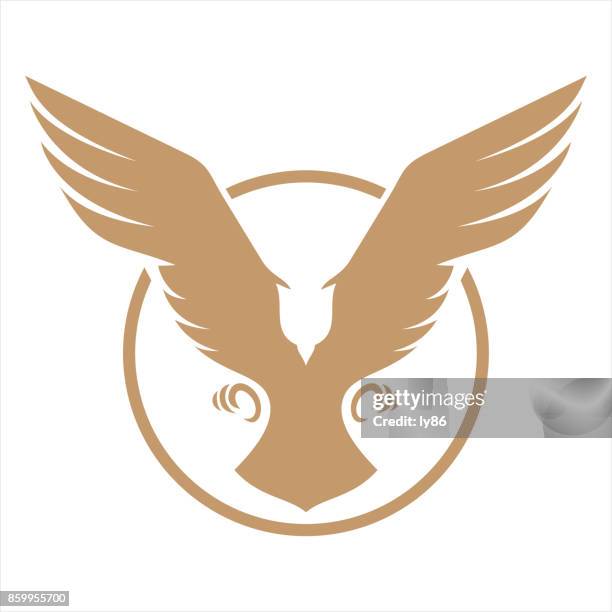 eagle icon - golden eagle stock illustrations