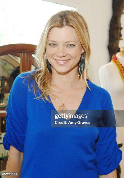 Actress Amy Smart at Roseark presents Daniela Villegas Jewelry on April 15, 2009 in West Hollywood, California.