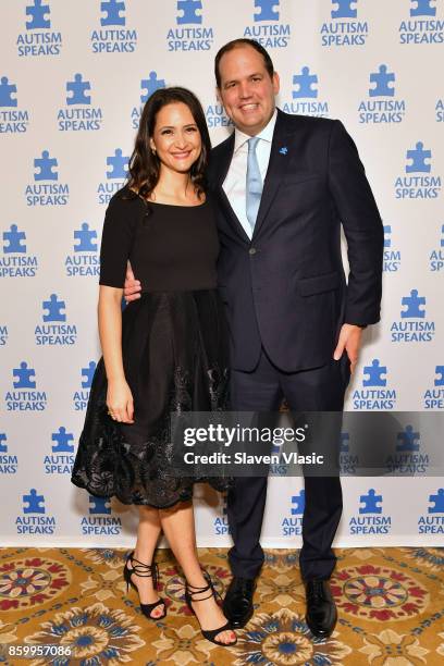 Laleh Harper and Board Member of Austism Speaks Brian L. Harper attend Autism Speaks Celebrity Chef Gala on Wall Street at Cipriani Wall Street on...