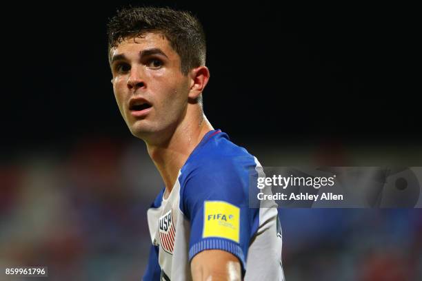 Christian Pulisic of the United States mens national team during the FIFA World Cup Qualifier match between Trinidad and Tobago at the Ato Boldon...