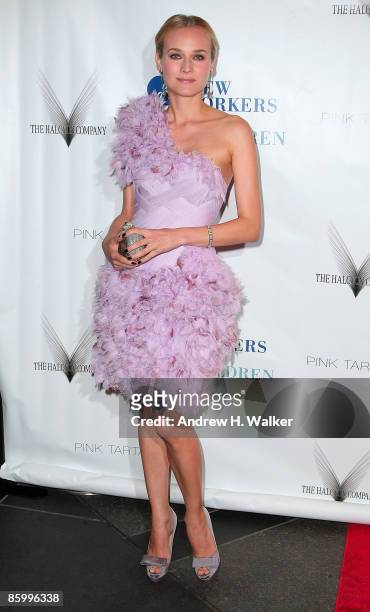 Diane Kruger attends the 6th Annual New Yorkers For Children Spring Dinner Dance "New Year's in April: A Fool's Fete" at the Mandarin Oriental on...