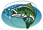 largemouth bass fish mascot