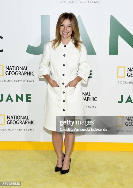 Actress Sugar Lyn Beard arrives at the premiere of National Geographic Documentary Films' "Jane" at the Hollywood Bowl on October 9, 2017 in...