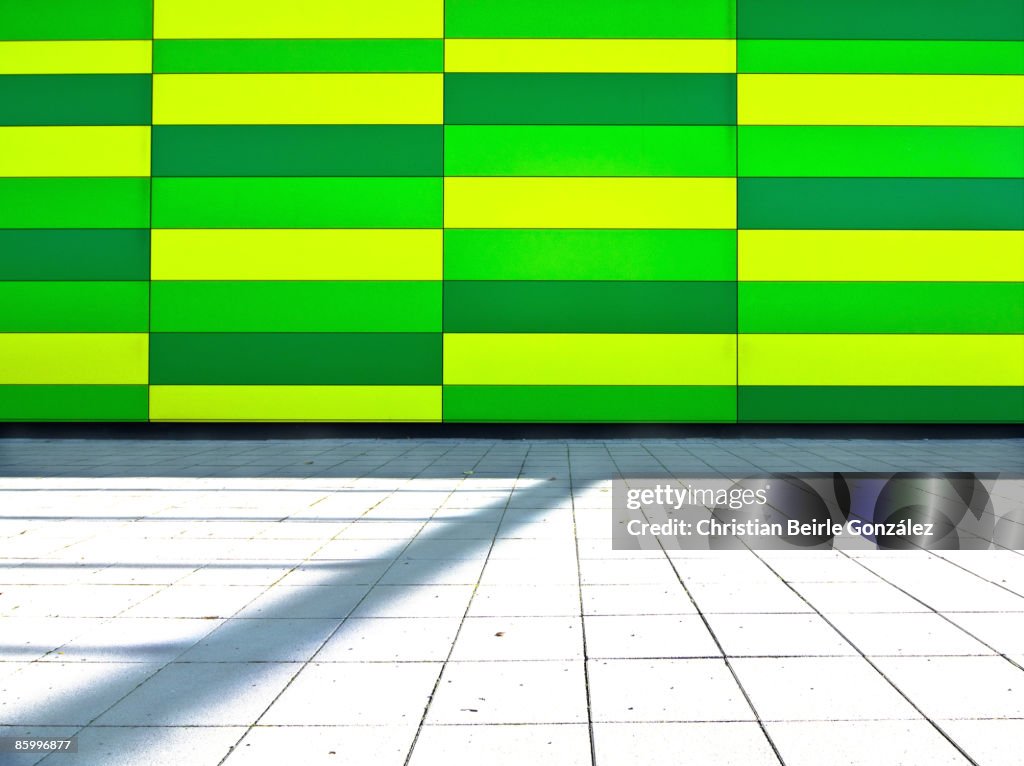 Yellow and Green Rectangles and a Gentle Shadow