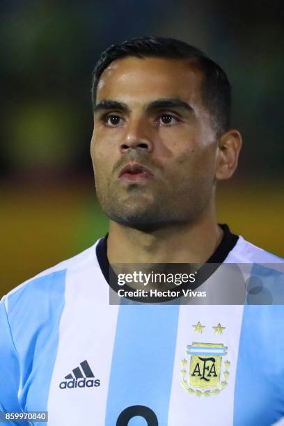 Gabriel Mercado of Argentina poses prior a match between Ecuador and Argentina as part of FIFA 2018 World Cup Qualifiers at Olimpico Atahualpa...