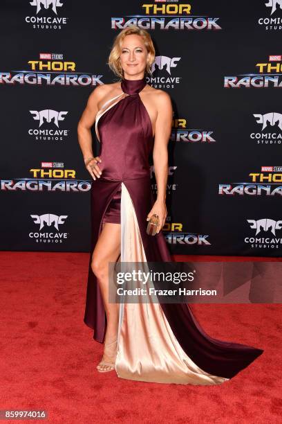 Zoe Bell attends the premiere of Disney and Marvel's "Thor: Ragnarok" on October 10, 2017 in Los Angeles, California.