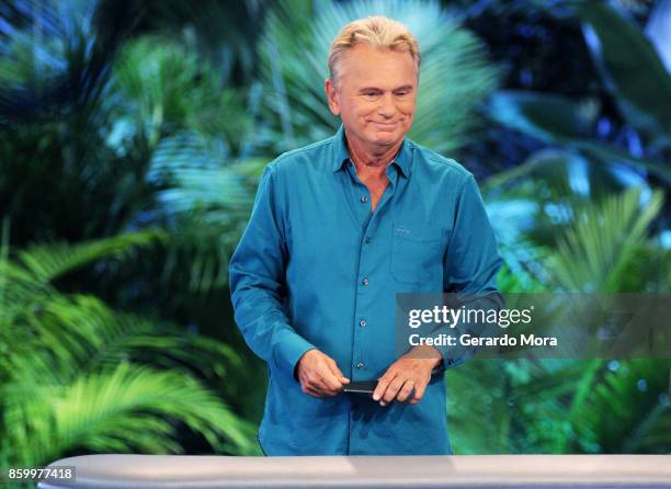 Wheel of Fortune' host Pat Sajak attends a taping of the Wheel of Fortune's 35th Anniversary Season at Epcot Center at Walt Disney World on October...