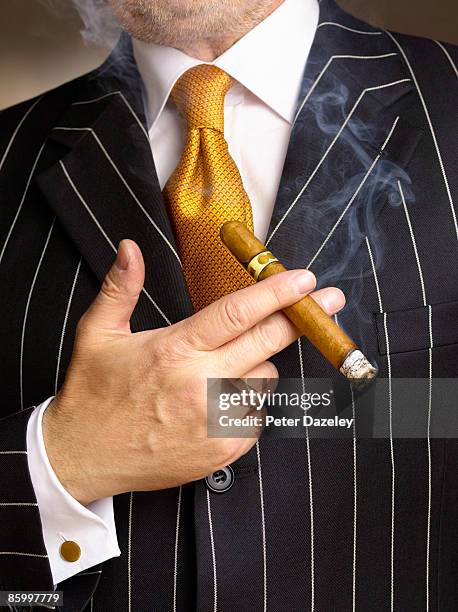 business man with cigar. - millionnaire ストックフォトと画像