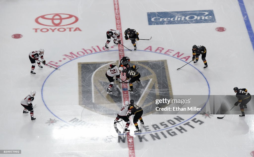 Arizona Coyotes v Vegas Golden Knights