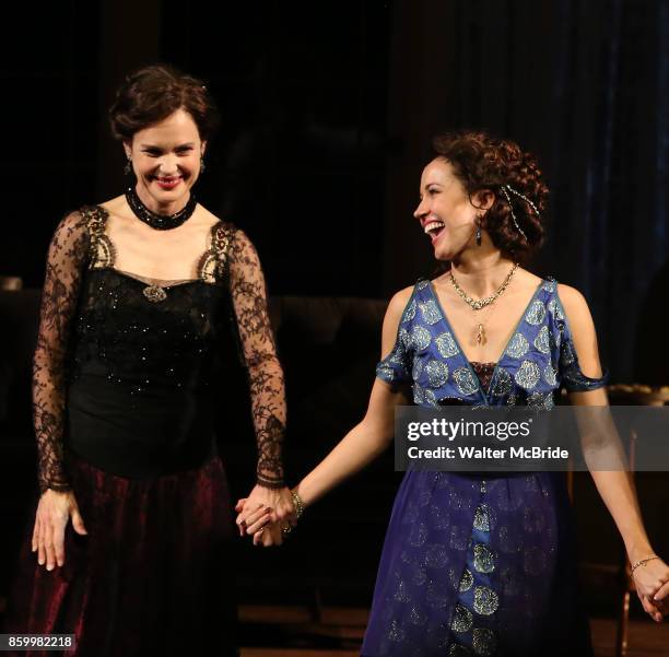 Elizabeth McGovern and Anna Camp during the Broadway Opening Night performance Curtain Call Bows for The Roundabout Theatre Company production of...