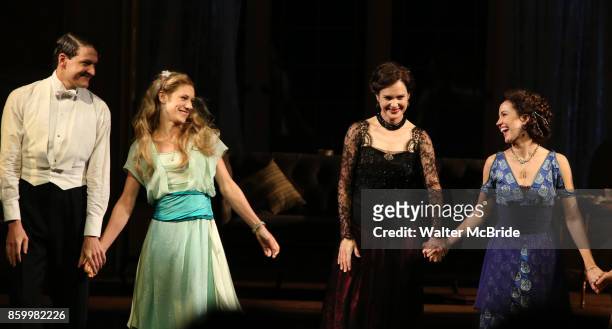 Gabriel Ebert, Charlotte Parry, Elizabeth McGovern and Anna Camp during the Broadway Opening Night performance Curtain Call Bows for The Roundabout...