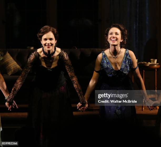 Elizabeth McGovern and Anna Camp during the Broadway Opening Night performance Curtain Call Bows for The Roundabout Theatre Company production of...