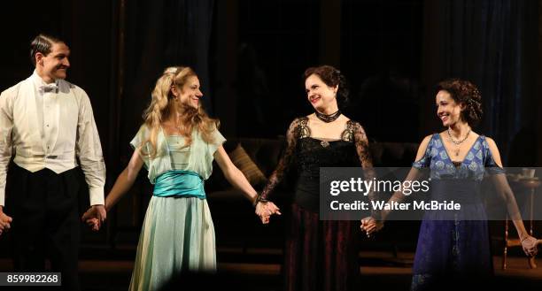 Gabriel Ebert, Charlotte Parry, Elizabeth McGovern and Anna Camp during the Broadway Opening Night performance Curtain Call Bows for The Roundabout...