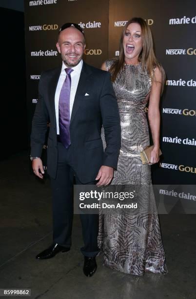 Alex Perry and Charlotte Dawson arrive for the 2009 Prix de Marie Claire Awards at the Royal Hall of Industries on April 16, 2009 in Sydney,...