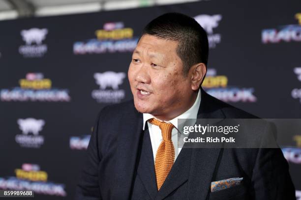 Actor Benedict Wong at The World Premiere of Marvel Studios' "Thor: Ragnarok" at the El Capitan Theatre on October 10, 2017 in Hollywood, California.