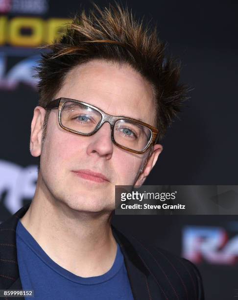 James Gunn arrives at the Premiere Of Disney And Marvel's "Thor: Ragnarok" on October 10, 2017 in Los Angeles, California.