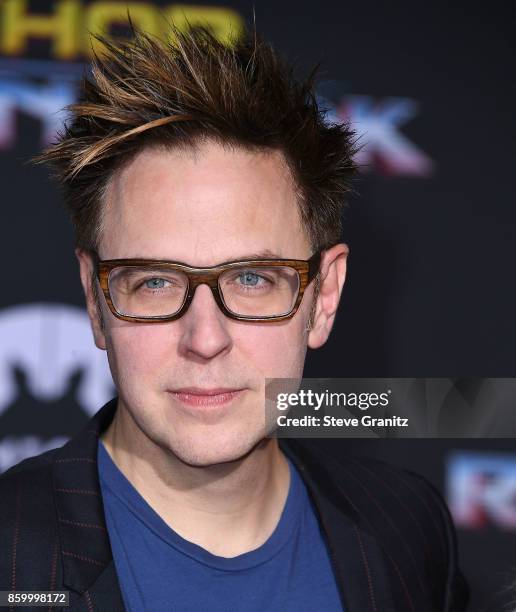 James Gunn arrives at the Premiere Of Disney And Marvel's "Thor: Ragnarok" on October 10, 2017 in Los Angeles, California.