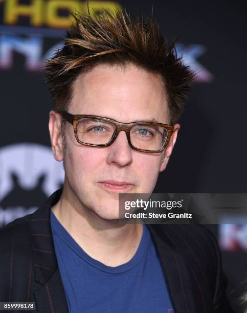 James Gunn arrives at the Premiere Of Disney And Marvel's "Thor: Ragnarok" on October 10, 2017 in Los Angeles, California.