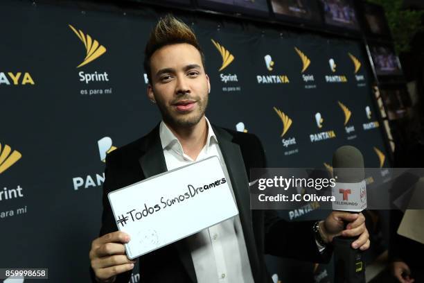 Recording artist Prince Royce attends PANTAYA Launch Party at Boulevard3 on October 10, 2017 in Hollywood, California.
