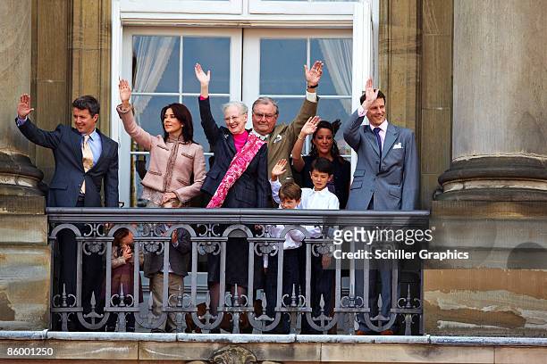 Crown Prince Frederik, Princess Isabella, Prince Christian, Crown Princess Mary, Queen Margrethe, Prince Henrik, Prince Felix, Prince Nikolai,...