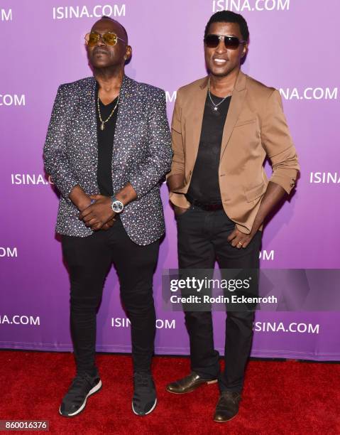 Randy Jackson and Kenny "Babyface" Edmonds attend ISINA Global Gala at Unici Casa on October 10, 2017 in Culver City, California.