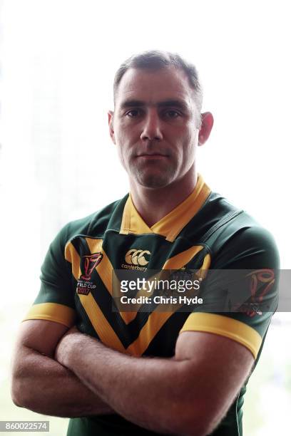 Cameron Smith poses during an Australian Kangaroos Rugby League World Cup media opportunity at Suncorp Stadium on October 11, 2017 in Brisbane,...