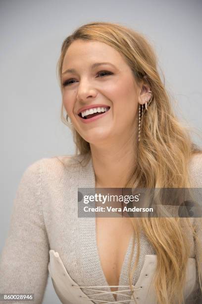 Blake Lively at the "All I See Is You" Press Conference at the Four Seasons Hotel on October 10, 2017 in Beverly Hills, California.