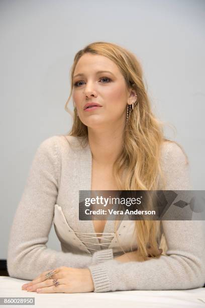 Blake Lively at the "All I See Is You" Press Conference at the Four Seasons Hotel on October 10, 2017 in Beverly Hills, California.