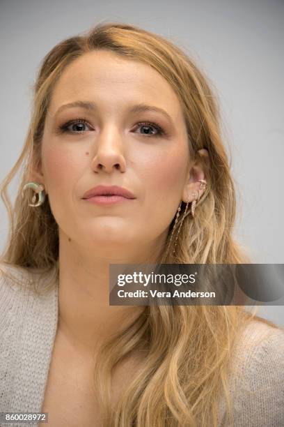 Blake Lively at the "All I See Is You" Press Conference at the Four Seasons Hotel on October 10, 2017 in Beverly Hills, California.