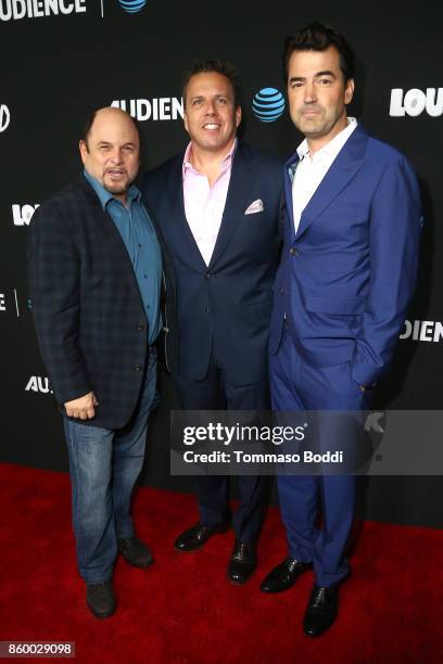 Jason Alexander, Chris Long and Ron Livingston attend the AT&T AUDIENCE Network Premieres "Loudermilk" And "Hit The Road" on October 10, 2017 in Los...