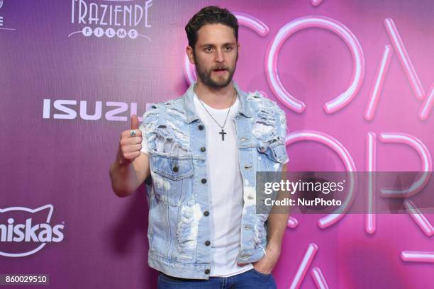 Christopher Von Uckermann is seen attending at red carpet of 'Como Cortar a tu Patan' film premiere on October 10, 2017 in Mexico City, Mexico