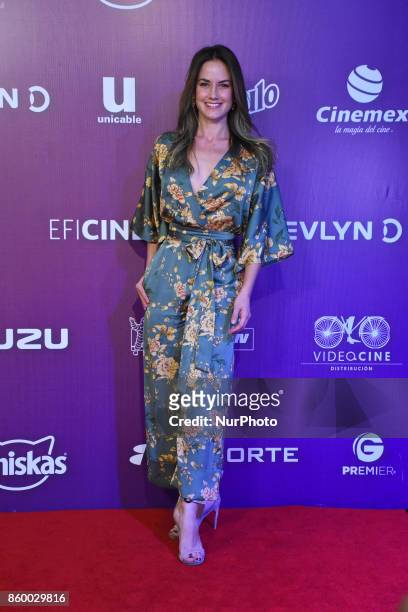 Altair Jarabo is seen attending at red carpet of 'Como Cortar a tu Patan' film premiere on October 10, 2017 in Mexico City, Mexico