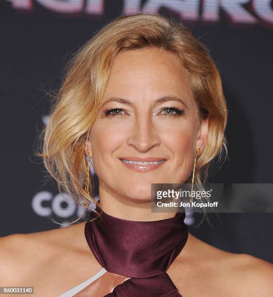 Actress Zoe Bell arrives at the Los Angeles Premiere "Thor: Ragnarok" on October 10, 2017 in Hollywood, California.