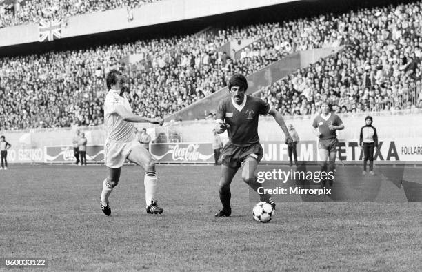 European Cup Final at the Parc Des Princes in Paris, France, Liverpool 1 v Real Madrid 0, David Johnson of Liverpool on the ball, 27th May 1981.