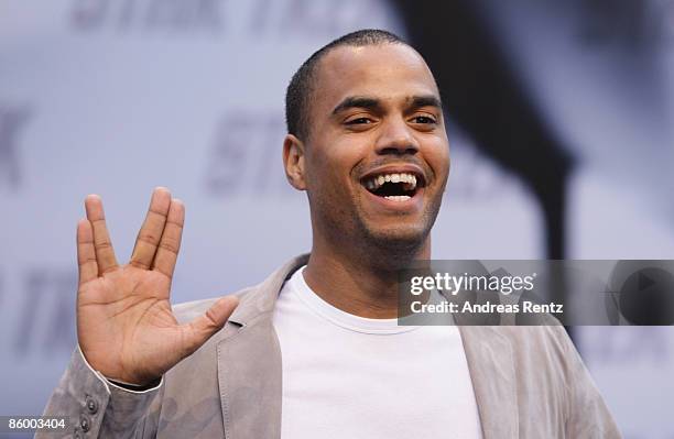 German MTV host Patrice Bouedibela attends the 'Star Trek' Germany premiere on April 16, 2009 in Berlin, Germany.