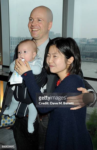 Timothy d'Offay with his wife Asako and daughter Kokoro attend the Montblanc De La Culture Arts Patronage Award, at the Tate Modern on April 16, 2009...