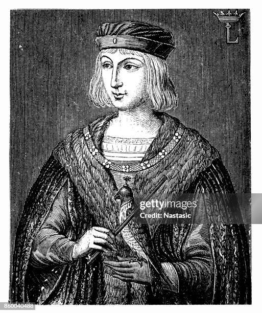 louis ix or saint louis, ludwig ix., 1214-1270, a capetian king of france - st louis stock illustrations