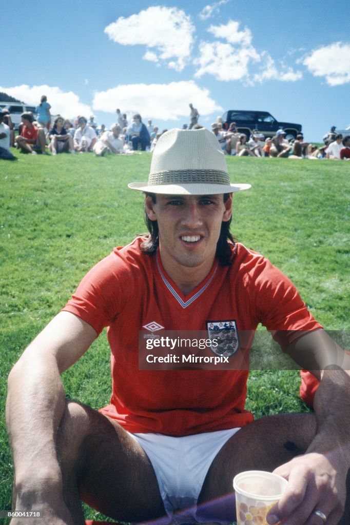 England team in USA preparing for World Cup 1986