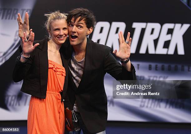 Tobey Wilson with his partner Liisa Kessler attend the 'Star Trek' Germany premiere on April 16, 2009 in Berlin, Germany.
