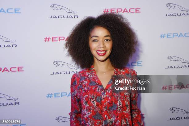 Aurelie Konate attends Jaguar E-Pace Launch Party at Studio Acacias on October 10, 2017 in Paris, France.