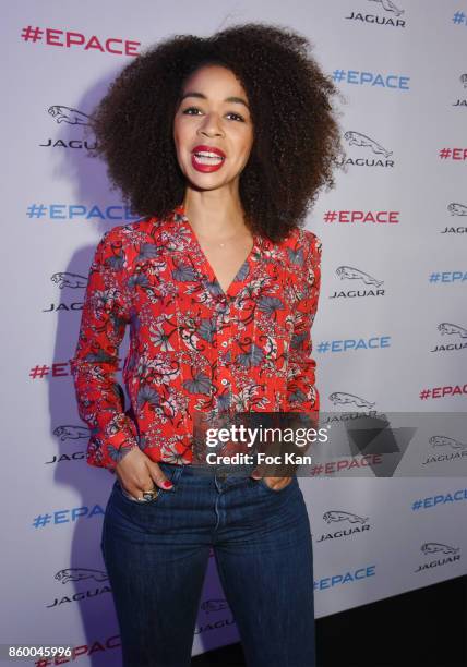 Aurelie Konate attends Jaguar E-Pace Launch Party at Studio Acacias on October 10, 2017 in Paris, France.