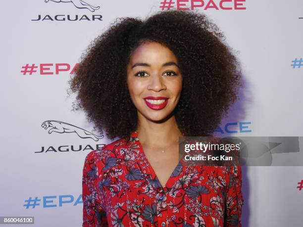 Aurelie Konate attends Jaguar E-Pace Launch Party at Studio Acacias on October 10, 2017 in Paris, France.