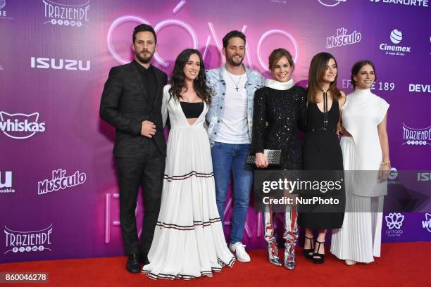 Sebastian Zurita, Mariana Trevino, Christopher Von Uckermann, Camila Sodi are seen attending at red carpet of 'Como Cortar a tu Patan' film premiere...