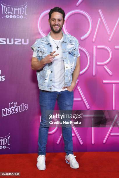 Christopher Von Uckermann is seen attending at red carpet of 'Como Cortar a tu Patan' film premiere on October 10, 2017 in Mexico City, Mexico
