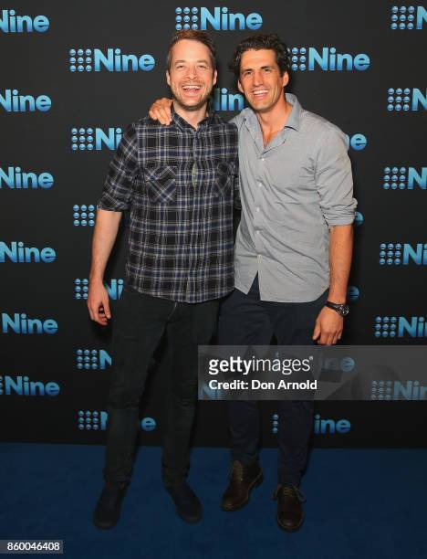 Hamish Blake and Andy Lee pose during the Channel Nine Upfronts 2018 event on October 11, 2017 in Sydney, Australia.